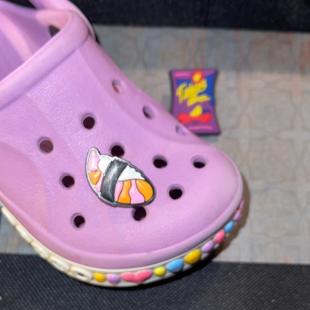JIBBITZ. 
CROC CHARMS. 
Two Food items! YUM! 
Croc not included.